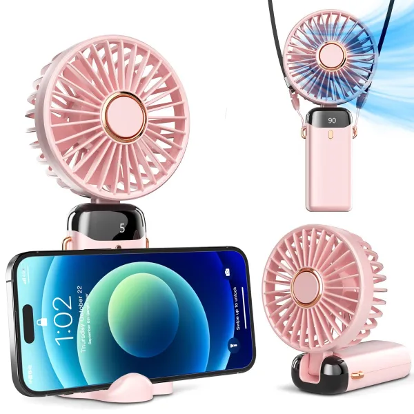 Rechargeable Adjustable Handheld LED Mini Fan 